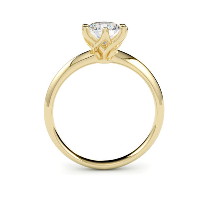 Pierścionek Livia z diamentem w szlifie brylantowym – złoto żółte 585 – GOLDPORT