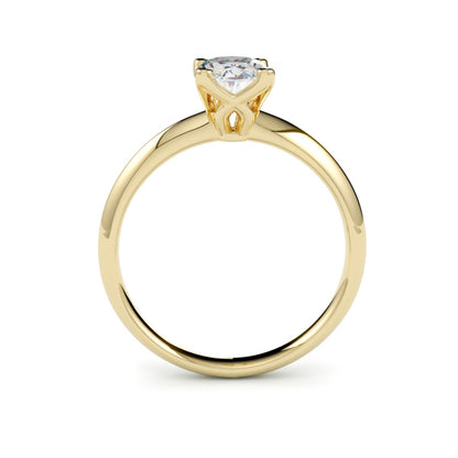 Pierścionek złoty Pearl z diamentem owalnym – złoto żółte 585 – GOLDPORT