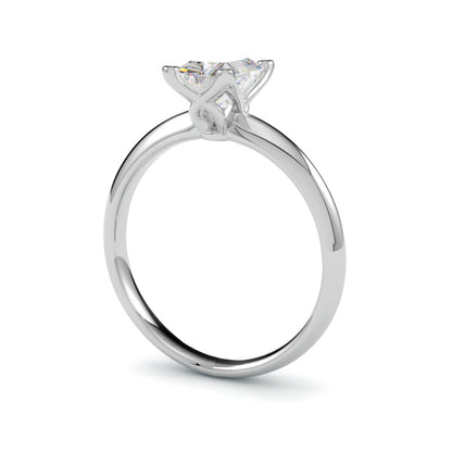 Pierścionek z diamentem w szlifie radiant w platynie 950