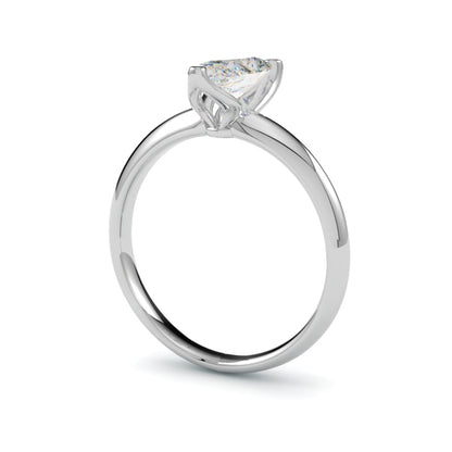 Pierścionek zaręczynowy solitaire z diamentem gruszka białe złoto 750 od GOLDPORT