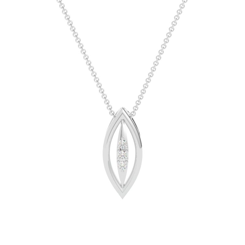 „Zawieszka z diamentem Atria – złoto białe 585 – GOLDPORT